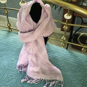 Featherweight oversized lavender acrylic scarf.